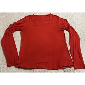 ATHLETA Chi Top Shirt Women’s LARGE Long Sleeve Stretch Yoga Performance *READ